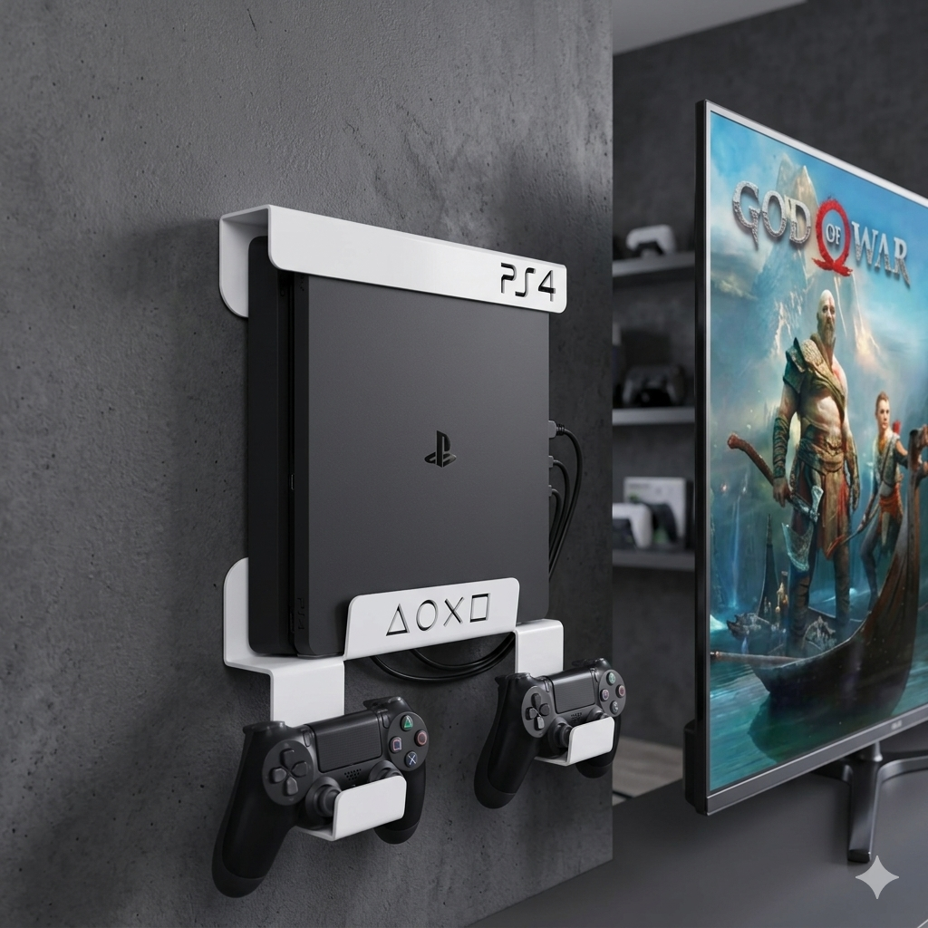 حامل الحائط حديدي لجهاز PlayStation 4 وأجهزة التحكم 🎮 - الصورة 3