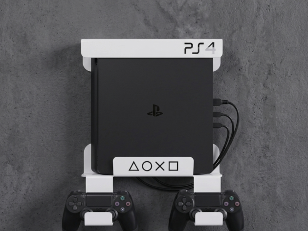حامل الحائط حديدي لجهاز PlayStation 4 وأجهزة التحكم 🎮