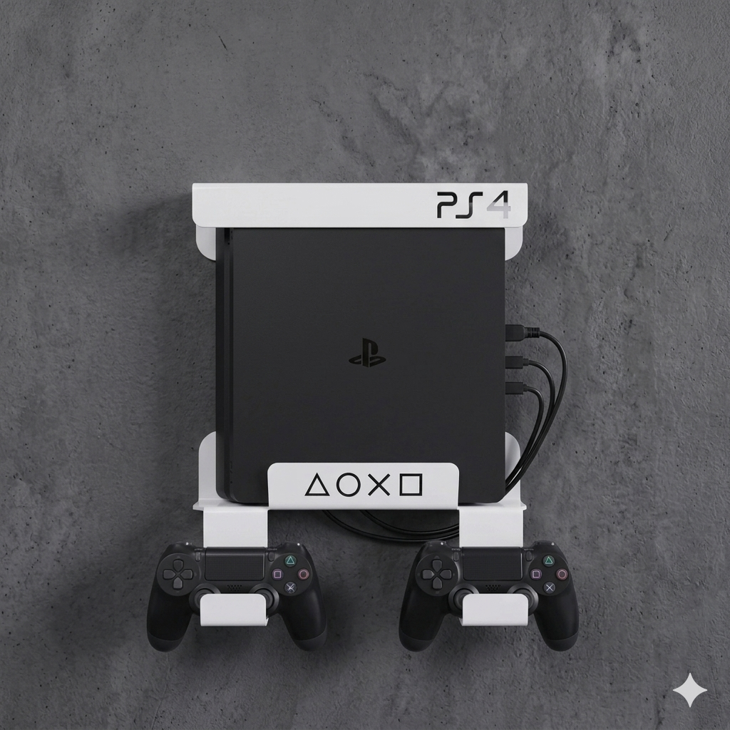 حامل الحائط حديدي لجهاز PlayStation 4 وأجهزة التحكم 🎮