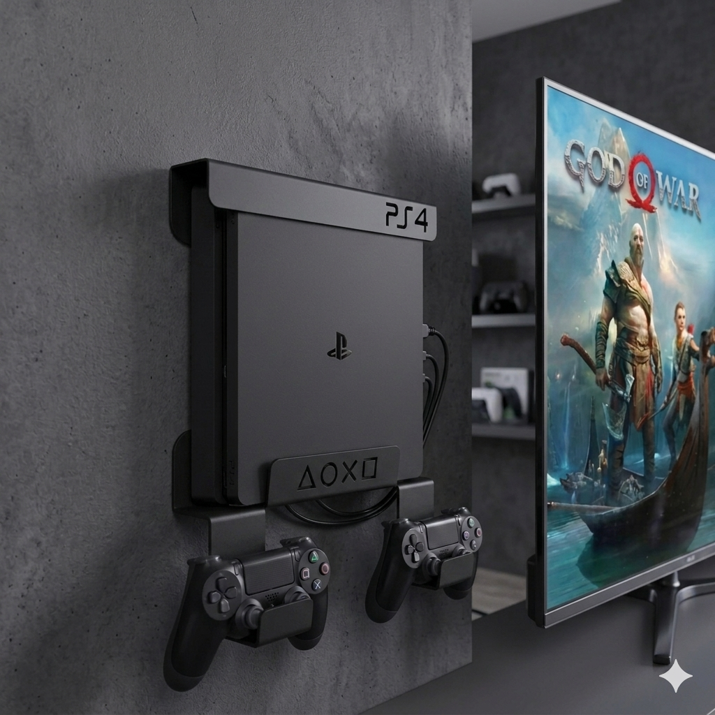 حامل الحائط حديدي لجهاز PlayStation 4 وأجهزة التحكم 🎮 - الصورة 4