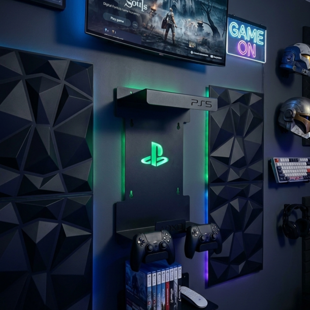 حامل الحائط حديدي لجهاز PlayStation 5 وأجهزة التحكم 🎮